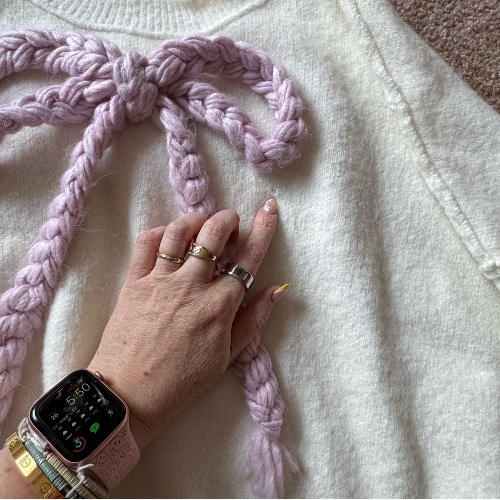 Sofia the label bow rope sweater - Picture 3 of 5